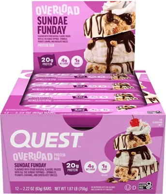 Produktbild von QUEST Nutrition | Quest Overload Protein Bar | Different Flavors Sundae Funday