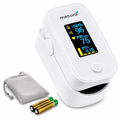 Mecura Saturatiemeter met Hartslagmeter - Vingertop Pulsoxymeter – afbeelding 1