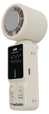 Immagine prodotto di Ventilatore portatile a batteria Verbatim Cool'n'Go Ice Touch Pro (bianco/argento)