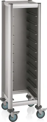 Immagine prodotto di Carrello portavassoi Per 10 vassoi 45,5 x 35,5 cm Carrello Mensa Alluminio, legno MDF aspetto 30 kg