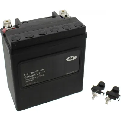 Productafbeelding van Lithium-ion batterij JMT VTB-3 V-Twin, 12 V, 8 Ah, pluspool aan de rechterkant, conform DIN 51216