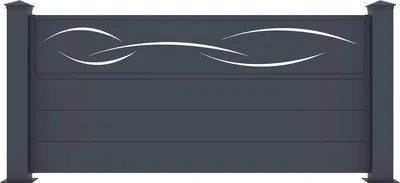 Produktbild von Vorgartenzaun aluminium 1,9m LIFE H.90cm grau