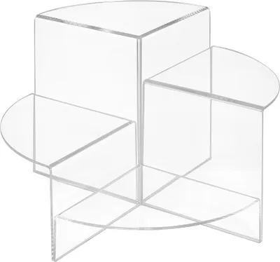 Produktbild von 4er Set Dekopodeste in 50, 100, 150 und 200mm Höhe, aus glasklarem Acrylglas / Warenpodest / Warenträger / Verkaufsständer / Dekowinkel / Präsentationsdisplay - Zeigis®