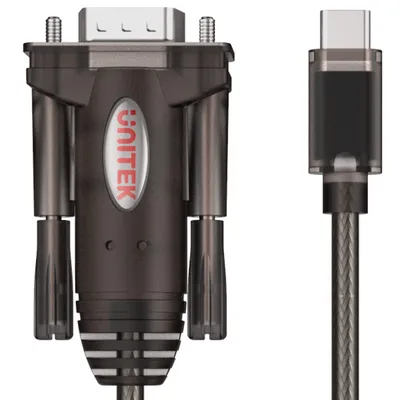 Obrázok produktu pre UNITEK Y-1105K, Čierna, 1,5 m, USB Typ-C, RS-232, Samec, Samec