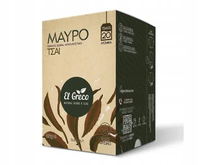 Produktbild von El Greco Schwarzer Tee Earl Grey 26 g (20 Teebeutel)