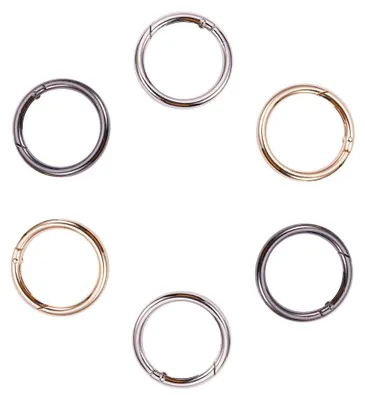 6 Feder-O-Ringe 48 mm, Karabinerhaken, Schlüsselanhänger, DIY