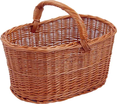 Produktbild von Einkaufskorb, Vollweide, Tragekorb, Weidenkorb, Picknickkorb, Bügelkorb