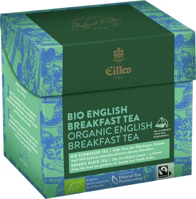 Produktbild von EILLES TEE Tea Diamond  ENGLISH BREAKFAST TEA Blatt im Pyramidenbeutel, 20er Box