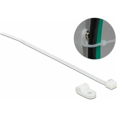 Produktbild von DeLOCK Kabelbinder - Weiß - Kabel-Klemme - 4,8 mm Durchmesser - 18,6 mm Länge - Nylon 66