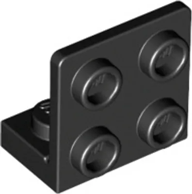 Image de Angle LEGO : 25 équerres 1x2/2x2, 90°, noir