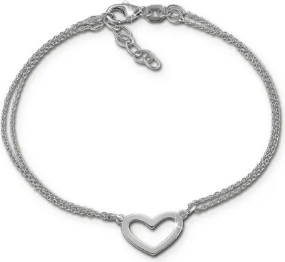 Produktbild von SilberDream 17-19cm Armband Herz poliert 925 Silber Damen Schmuck D2SDA2577J
