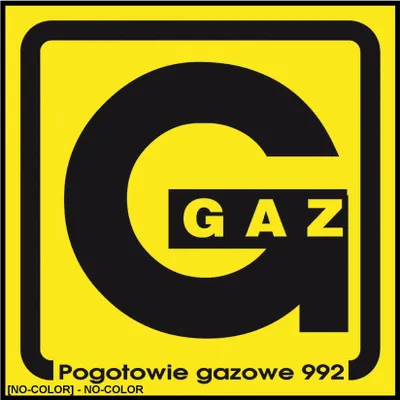 Zdjęcie produktu dla Z-2G - Znak uzupełniający - gaz „Gaz”, folia samoprzylepna - 150x150 mm.