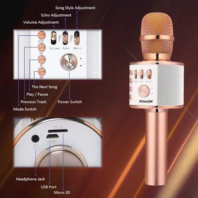 Produktbild von Kabellose Bluetooth Karaoke Mikrofon für Kinder