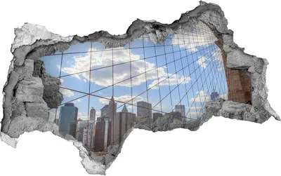 Produktbild von Selbstklebender Loch-3D-Aufkleber 95x73 cm Die meisten von New York