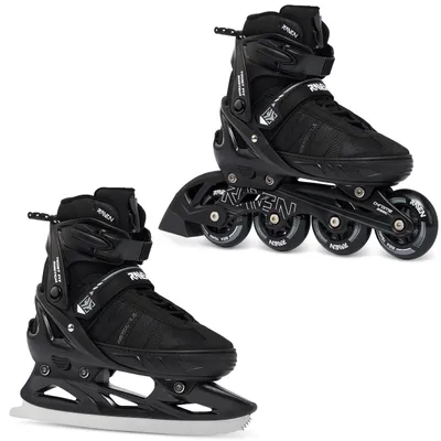 Produktbild von 2in1 Raven Inline Skates Profession PLUS Black 38-42 verstellbar