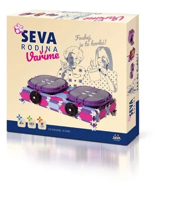 Produktbild von Seva - Baukästen SEVA FAMILY Kochherd+Roboter+Mikrowellenherd Kunststoff 682 Teile im Karton 35x33x8,5cm