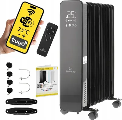 Produktbild von OSLO 2000W Schwarzer WiFi-Ölradiator