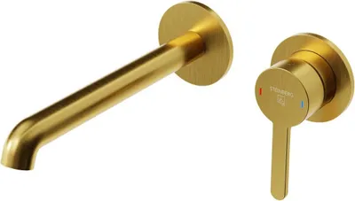 Produktbild von Steinberg Serie 341 Waschtisch-Wand-Einhebelmischer, Fertigmontageset mit Keramikkartusche, Ausladung 190mm, 34118143BG