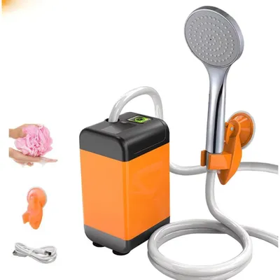 Produktbild von Mobile Campingdusche USB Wiederaufladbar mit Temperaturanzeige, KI-generiertes Bild