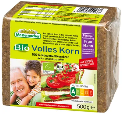 Zdjęcie produktu dla Mestemacher Organiczny Chleb Razowy Żytni z Błonnikiem 500g