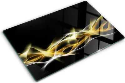 Produktbild von Tulup Glas Herdabdeckplatte - 80x52 cm - Glaskeramikkochfeld-Abdeckung Spritzschutz Glasabdeckplatte - Einteilig - Kunst: Modern & Klassisch - Abstraktion Licht - Gelb