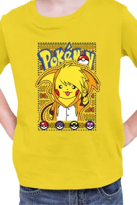 Immagine prodotto di Maglietta per bambini Japan Manga Anime Comics Pokemon 033, , Jaune