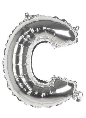 Produktbild von Folienballon silber 36 cm Buchstabe C