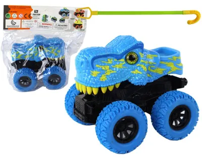Produktbild von Lean Toys Tyrannosaurus Rex Fahrzeug Friktionsantrieb Blau