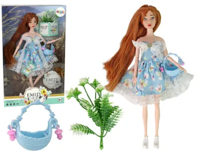 Produktbild von Leantoys Emily Baby Doll Frühling Rotes Haar Blumen