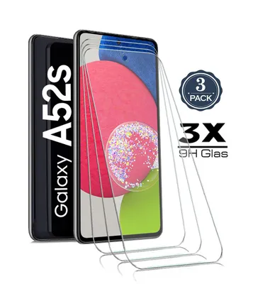 Produktbild von 3X Für Samsung Galaxy A52 / A52s Panzerglas Glasfolie Display Schutz Folie Glas 9H Hart Echt Glas Displayschutzfolie 3 Stück