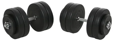 Immagine prodotto di Set 2 Manubri con 12 Dischi Gommati 50 Kg in Acciaio