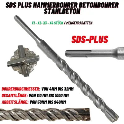 Produktbild von SDS-Plus Betonbohrer 16,0 x 460 mm – Bohrer für Beton und Stein