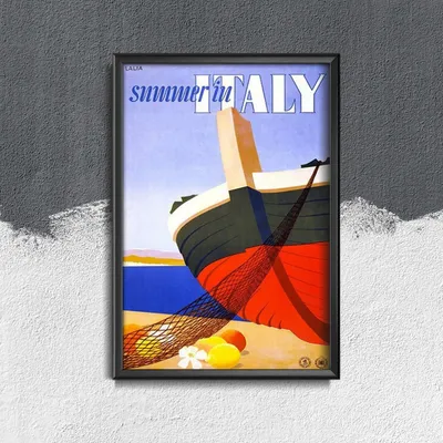 Produktbild von Poster - Canvas - Leinwand - 29,7 cm x 42 cm - Sommer in Italien