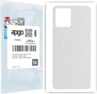 Produktbild von apgo Rückseite Schutzfolie für Realme 8 -  Hinten Schutzfolie Carbon Transparent (durchsichtig), Rückseite Folie schützt vor Kratzern und Fingerabdrücken