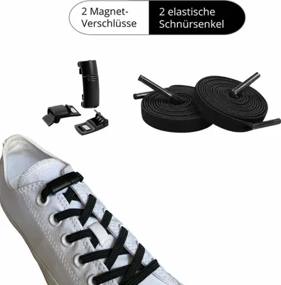 Produktbild von Elastische_Schnürsenkel_mit_Magneten_-_Schwarz_-_Verschluss:_Schwarz
