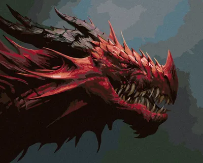 Produktbild von Zuty - Malen nach Zahlen - ROTER DRACHE, 40x50 cm, ohne Keilrahmen