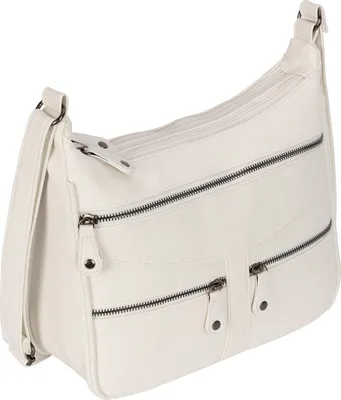 Produktbild von Damen Tasche Schultertasche Umhängetasche Leder Optik Handtasche OFF-WHITE (NB-3109)