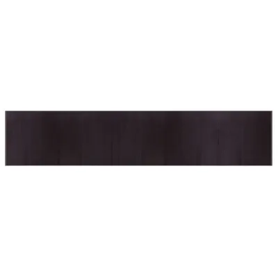 Image de Tapis rectangulaire marron foncé 100x500 cm bambou