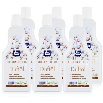 Produktbild von Dr. Becher Duftöl Baumwolle Fields 500ml - Parfumöl (6er Pack)