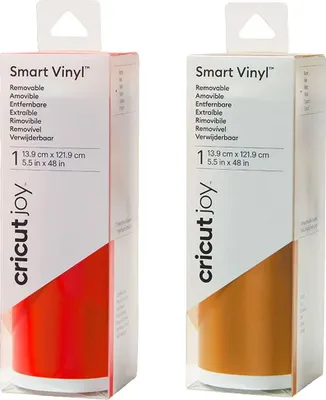 Produktbild von 2 Cricut Mattes entfernbare Vinylfolien 122 x 14 cm - rot, golden