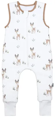 Produktbild von TupTam Schlafsack mit Füßen – Ganzjahresschlafsack Baby 2.5 TOG aus Baumwolle,  , Farbe: Rehe, Größe: 104-110