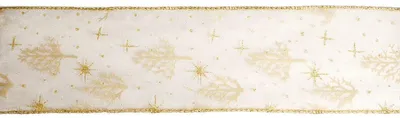 Goldband, 6,5 cm x 10 m, dekorativ für Winter