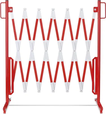 Image de Grille à ciseaux L3600xH1000mm avec pied rouge/blanc