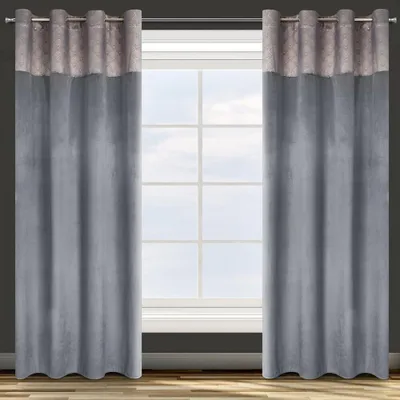Produktbild von EUROFIRANY | Vorhang - 140 x 250 cm - Graphitfarbene Gardinen – Orientalisch