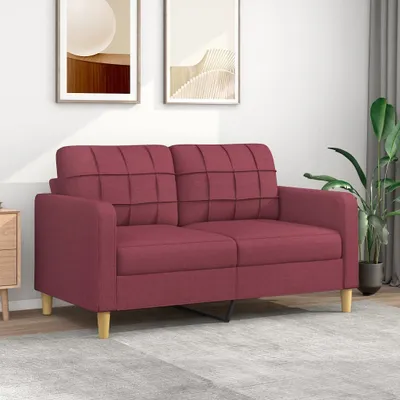 Zdjęcie produktu dla Maison Exclusive - Dwuosobowa sofa, kolor: bordo, szerokość: 140 cm, obita tkaniną