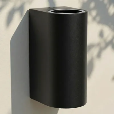 Produktbild von Maxkomfort Außenwandleuchte Up&Down 1267-BK2, IP44, 2x GU10, Aluminium/Glas, schwarz (ohne Leuchtmittel)
