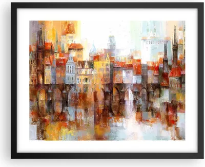 Produktbild von Gerahmtes Poster - Schwarzer Rahmen - Stadt Mietshaus - 50x40 cm - Wand Bild - Wanddeko - Wandbilder - Kunstposter - Wandposter - Bilderrahmen - Bilder - Kunstdruck - Wandbild - P2BAA50x40-3476