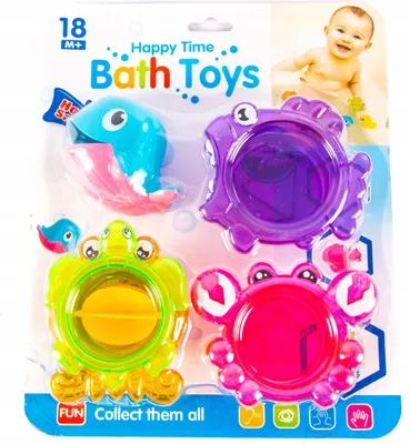 Produktbild von Stapelbecher Badespielzeug Set - Bunte Wasserbecher für Kinder - Lernspielzeug für die Badewanne
