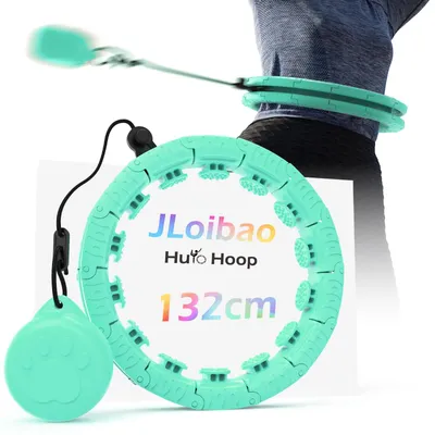 Productafbeelding van Hula Hoop met gewichten, diameter 132 cm, 24 segmenten, geschikt voor fitness en gewichtsverlies