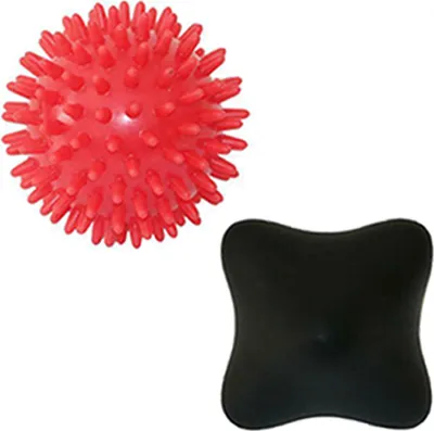 Produktbild von Faszienball 6eckig schwarz + ø 7cm Massageball Igelball